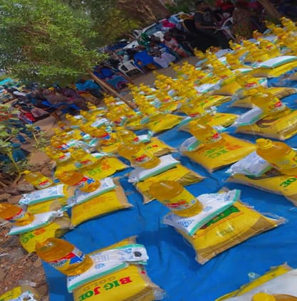 Distribution de kits alimentaires